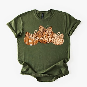 Love Fall Y&#39;All Shirt, Leopard Pumpkin Print Fall Shirt, Hello Pumpkin, Fall Vibes, Peace Love Thanksgiving, Family Thanksgiving Shirt