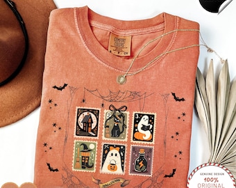 Comfort Colors® Halloween Shirt, Halloween Shirt, Retro Ghost Shirt, Cute Fall Shirt, Women's Halloween Tee, Pumpkin Season Tee, Cute Ghost
