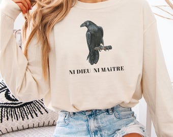 Comfort Colors® Anti-Authoritarian Shirt, Ni Dieu Ni Maître, No God No Master, Anti Trump Shirt, Leftist Protest Shirt, Anarchist T-shirt