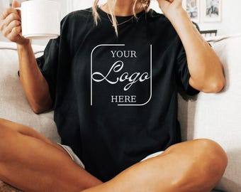 Benutzerdefiniertes Logo-Design, Firmenlogo, Teamlogo, personalisiertes Logo-T-Shirt, Ihr Logo hier, Ihr Text hier, Erstellen Sie Ihr Grafiklogo, Text hinzufügen