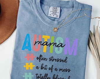 Comfort Colors® Autismus Mama Shirt, Frauen Autismus Shirt, Autismus Mutter Geschenk Shirt, Autismus Bewusstsein Shirt, Autismus Mutter Held, Bewusstsein Autismus, Autismus