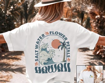 Comfort Colors® Hawaiian Printed Round Neck, Hawaiian T-shirt, Aloha Travel Gift | Tropical Island Shirt | Unisex Hawaii Vacation Never Lose