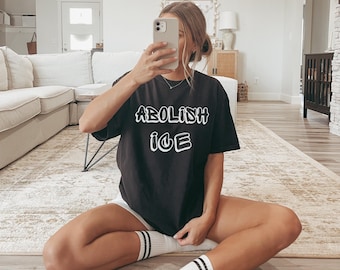 Comfort Colors® Abolish ICE Shirt, Pro Immigrant Shirt, Social Justice Shirt, Immigration Shirt, Activist Protest Shirt, No Human is Illegal
