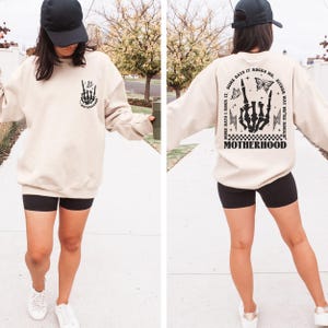 Motherhood Sometimes Sweatshirt I Rock It Sometimes It Rocks Me Shirt, Mama Shirt, Mom Shirt, Rocker Mom Gifts, Mothers Day Gift