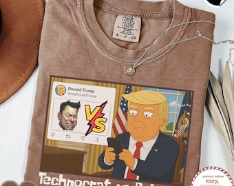 Comfort Colors® Musk vs Trump Feud Tee – Technocrat vs Babylon Political Humor T-Shirt – Meme-Ready Activist Satire Tee - Elon vs Trump tee