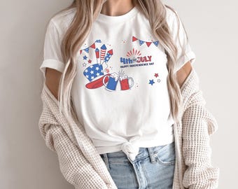 4th of July BBQ Shirt, Independence Day Grilling Tee, Patriotic BBQ Shirt, Summer Cookout T-Shirt, USA Celebration Shirt,American Flag Shirt
