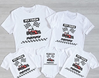 Fast One Pit Crew Birthday Shirt, Car Race Birthday Tee, Birthday Boy Shirt, Family First Birthday Party Shirts, Fast One 1st Birthday Shirt