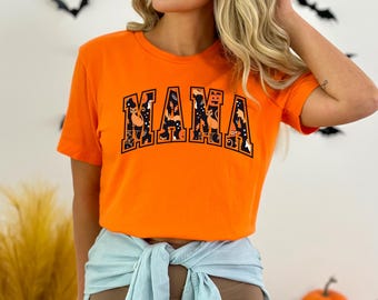 Maglietta per mamma di Halloween, Maglietta per mamma di Halloween, Maglietta per mamma spettrale, Regalo di Halloween per mamma, Maglietta con fantasma carino, Maglietta con fantasma floreale, Regalo per la mamma