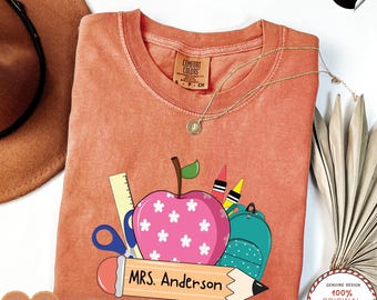 Comfort Colors® Custom Teacher Shirt, Custom Teacher Shirt, Teacher Gifts, Teacher Appreciation, Back to School, Last Day of School, Gift
