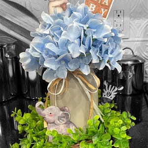 Woodland Animals Baby Shower Centerpiece: Hand-Painted Jar Decor
