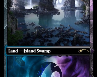 Proxy Mtg Set Dual Land Artworks 10 cartes Mer souterraine Île volcanique Bayou Île tropicale Taïga Savane Toundra Terres marines