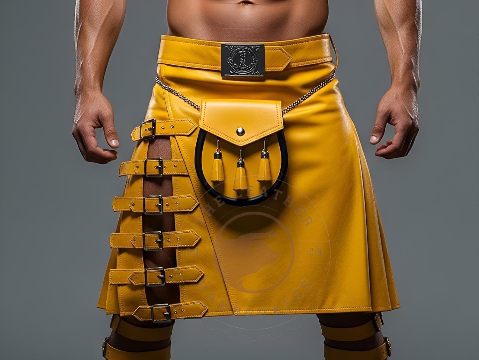 Genuine Leather Kilt Stylish Latest Design Leather Cosplay Costume Kilt - Real Leather Skirt Kilt - Gladiator Kilt - Scottish Kilt - Kilts