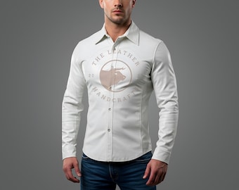 Camisa de piel de oveja hecha a mano: estilo motero western personalizado