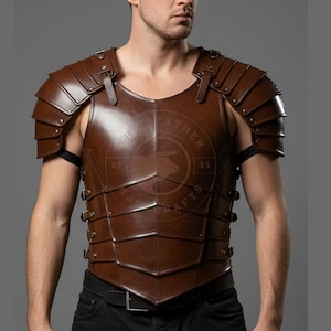 Handmade Leather Gladiator Chestplate: LARP Cosplay Armor