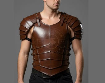 Handmade Leather Gladiator Chestplate: LARP Cosplay Armor