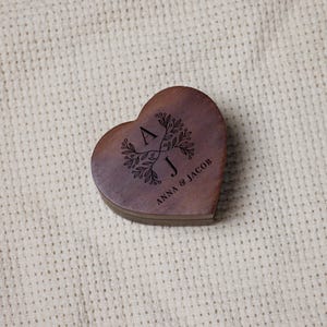 Personalized Heart Ring Box – Romantic Keepsake for Valentine&#39;s Day or Wedding Proposal