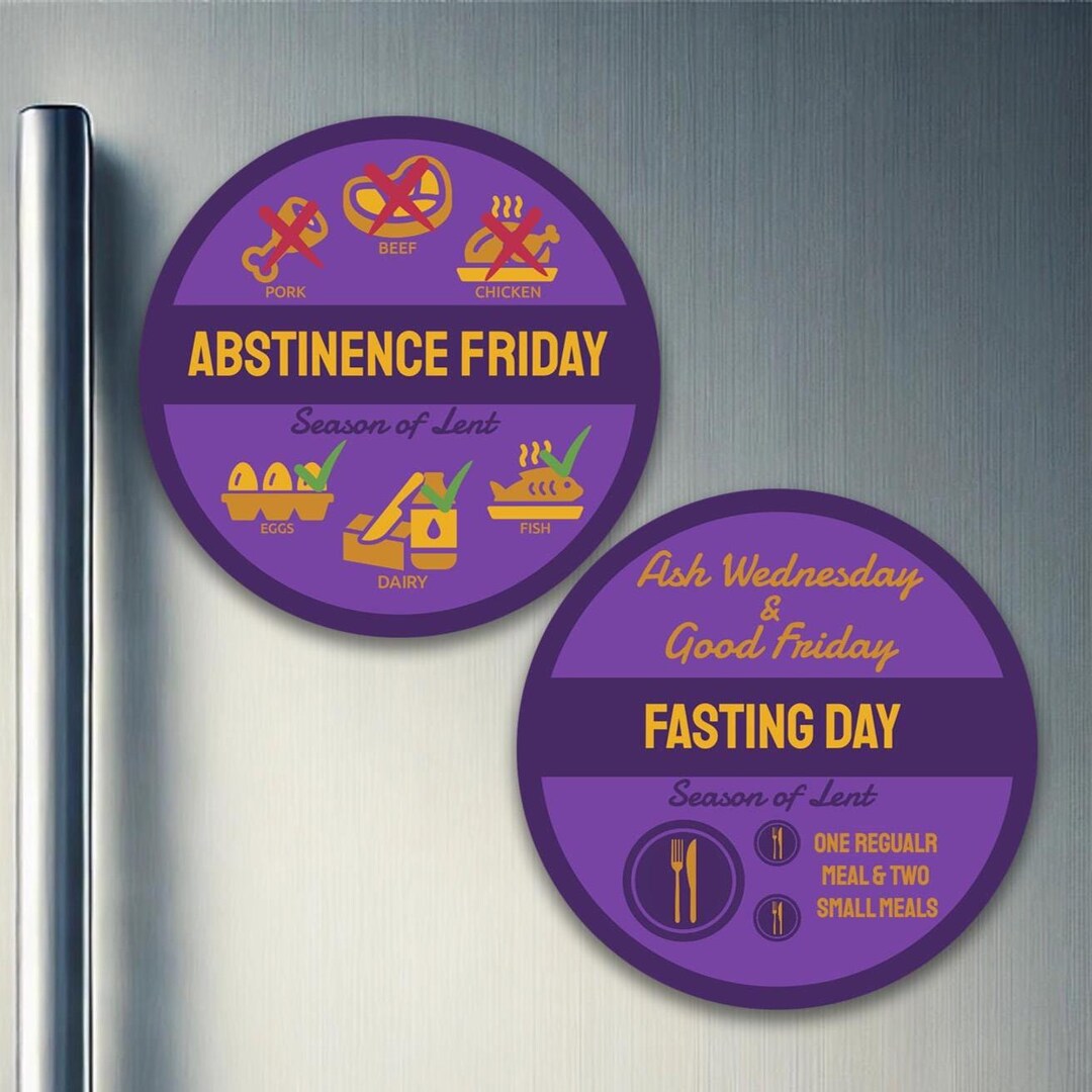 Catholic Lent Magnet Set – Fasting & Abstinence Reminders - Etsy