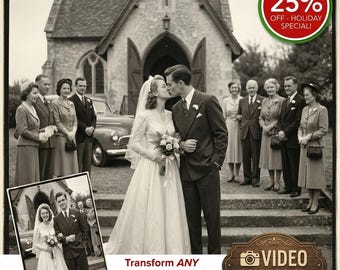 Serviço de animação de fotos com IA | Transforme fotos antigas em vídeos animados (entrega digital)