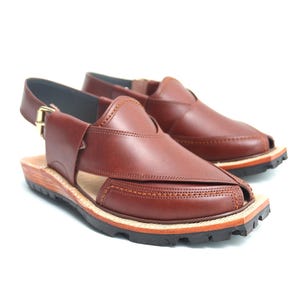 Maroon Narozi Chappal - Premium Leather Handmade Sandals  – Men’s Peshawari Chappal| Ethnic Pakistani Shoes