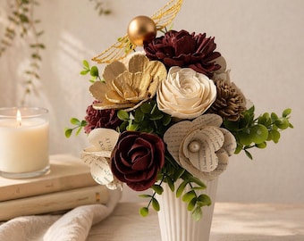 Arreglo floral inspirado en el mundo mágico / Ramo de páginas de libros mágicos / Idea de regalo de fantasía