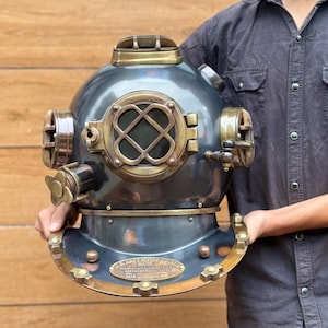 Vintage Nautical Diving Helmet | Maritime Decor | Scuba Diver&#39;s Helmet Replica | Best Gift