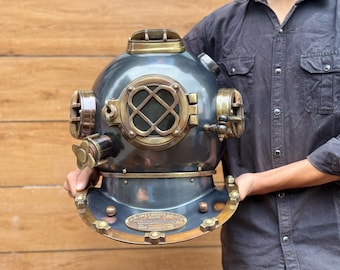 Casco de buceo de estilo vintage / Réplica de decoración náutica marítima
