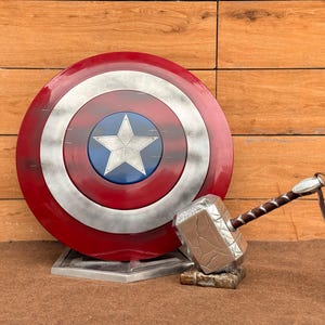 Schaden Captain America Schild | Schaden Thor Hammer | Rächer Eng Spiel | Schadensschild und Schadenshammer | Bestes Geschenk Halloween