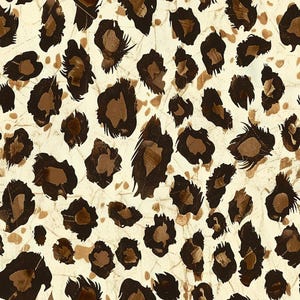 Boho Distressed Leopard Faux Leather Sheet, Brown Cream Animal Pattern, PU Material for Earrings, Hair Bows, Key Fobs & Small DIY Crafts