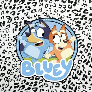 Bluey Fabric Blue Dog Fabric Bluey and Bingo Fabric Cute Cartoon Anime Fabric 100% Cotton for Quilting Crafts By the Half Yard