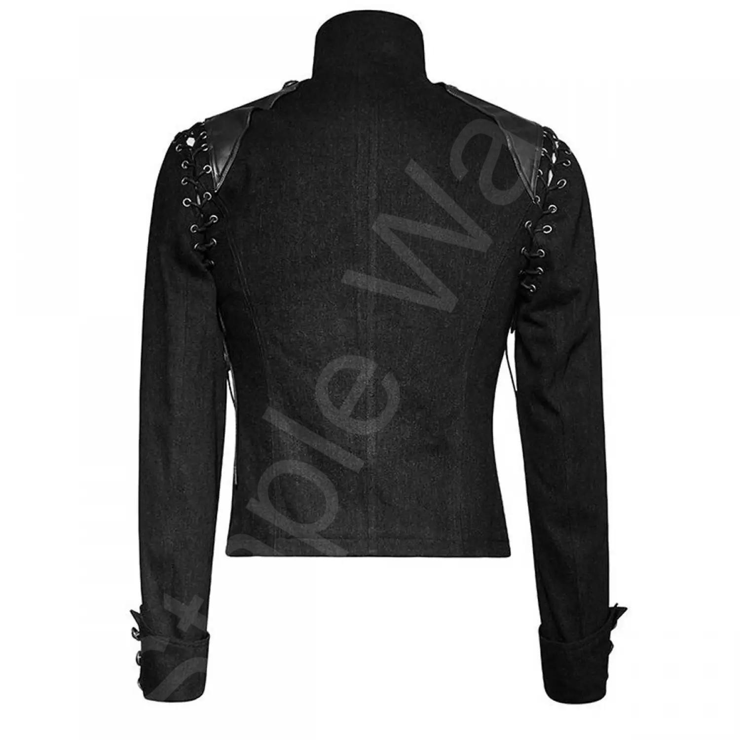 Steampunk Military Jacket Men Black Hussar Parade Coat Gothic Drummer ...