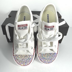 WHITE - Bedazzled Converse Chuck Taylor All Star Canvas - Toddler/Kids