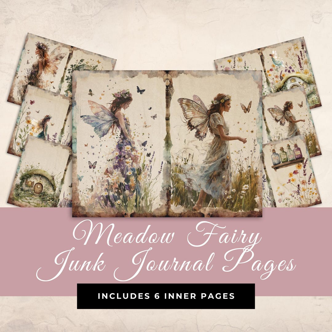Meadow Fairy Junk Journal | Printable Fairy Art | Enchanted Printable ...