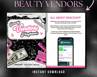 Beauty Vendor Playbook: Editable Canva eBook Template (PLR)