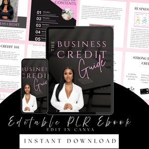Business Credit PLR Ebook: Editable Canva Guide (Digital Download