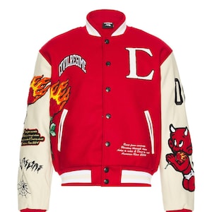 Custom Embroidered Letterman Jacket: Wool & Leather Varsity Jacket