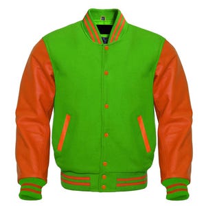 Custom Varsity Letterman Jacket: Wool & Leather Retro Bomber