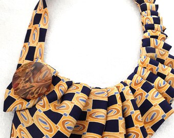 Silk Tie Necklace. Upcycled Statement Piece with a Contemporary Look.