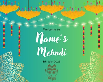 Mehndi Welcome Sign