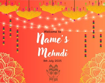 Mehndi Welcome Sign