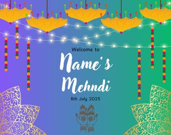 Mehndi Welcome Sign