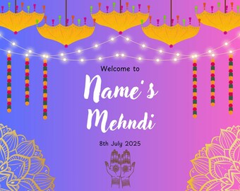 Mehndi Welcome Sign