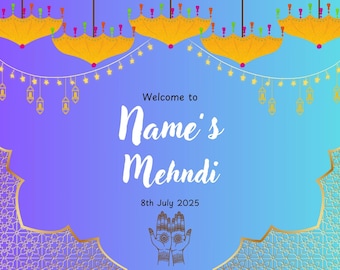 Mehndi Welcome Sign