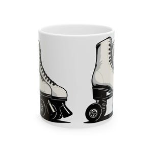Retro Roller Skate Ceramic Mug - Perfect for roller Skating Lovers, Gifts for Skaters, Coffee Cup, Skating Decor, roller derby