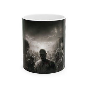Zombie Ceramic Mug, Halloween Mug, Apocalypse Coffee Cup, Horror Drinkware, Undead Tea Mug, Spooky Gift for Zombie Fans