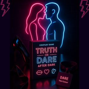 Spicy Truth or Dare Game for Couples – Naughty Card Game for Date Night, Foreplay & Anniversary Gift, couple game, foreplay game