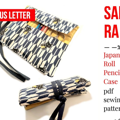 Pencil Roll PDF Pattern & Tutorial Etsy