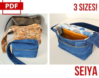 Messenger Bag Sewing Pattern: Beginner-Friendly Crossbody, 3 Sizes (PDF Pattern)