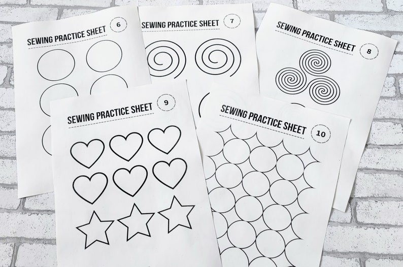 Sewing Machine Practice Sheets: Beginner Stitch Guide (PDF Download) - Etsy