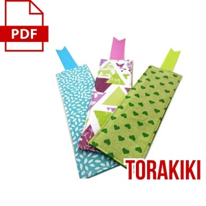PDF Sewing Pattern: Easy Fabric Bookmark with Ribbon printable in A4 and US Letter