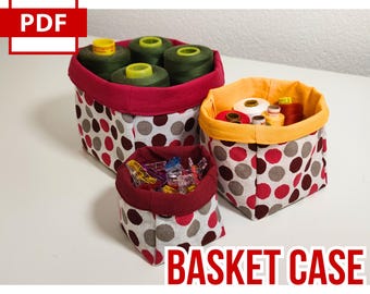 Basket Case Sewing Pattern PDF in 3 sizes Square Based - A4 and US Letter